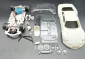 TTSK050 Renault Alpine White Kit. Complete car chassis assembled.